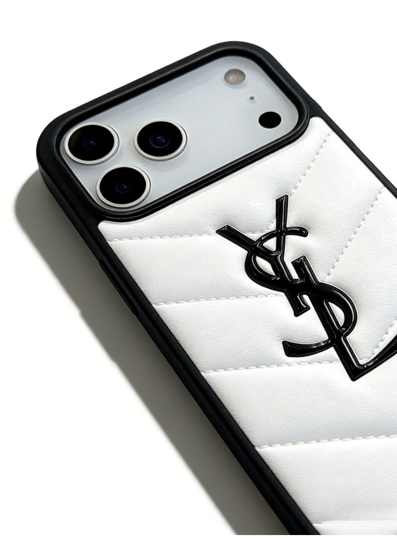 سانت لوران YSL Chevron Quilted Bumper Phone Case for iPhone 16 Pro Max & iPhone 17 Pro Max - Image 4